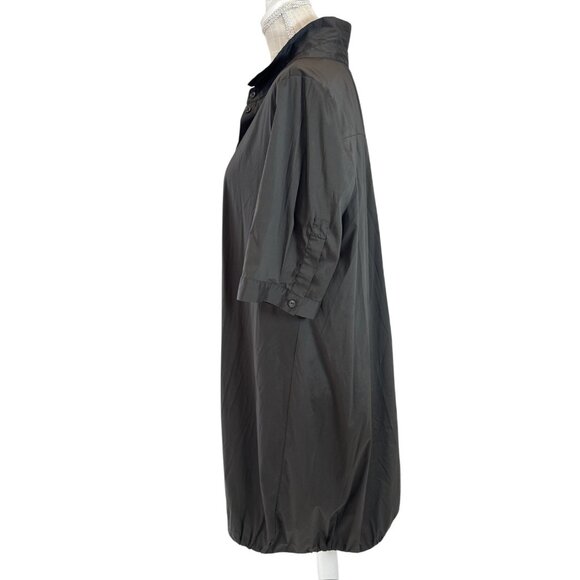 Alfani Gray Collared Short Sleeve Button-Down Shirt Dress Size 14 - Picture 2 of 11